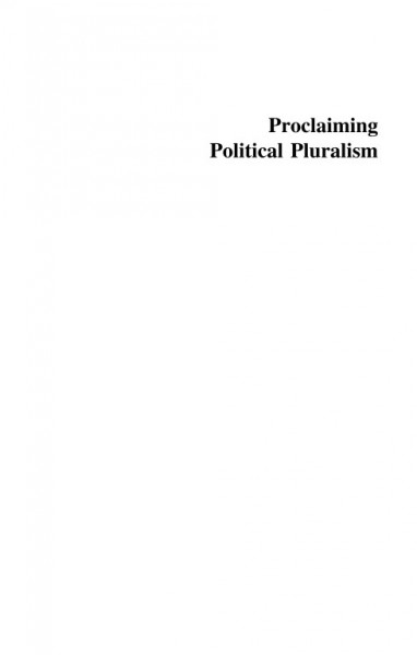 Proclaiming political pluralism : churches and political transitions in Africa / Isaac Phiri.